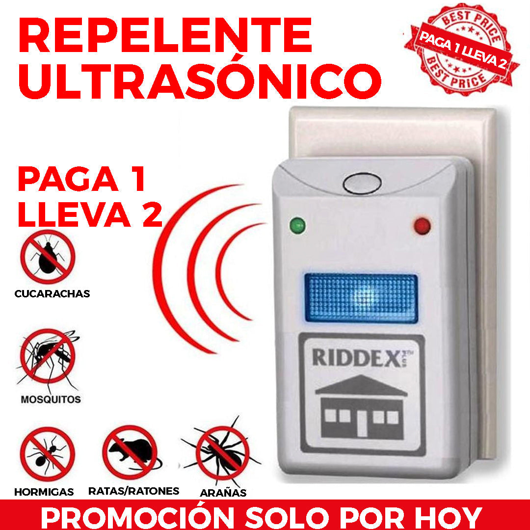 2x1 REPELENTE ULTRASÓNICO PARA PLAGAS / INSECTOS™